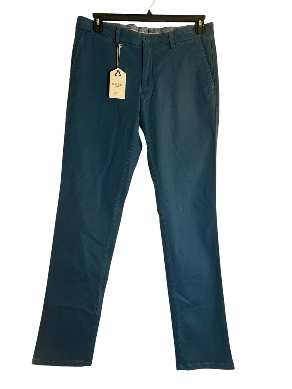 BALLIN Atwater Casual Pants Men's Ombre Blue Cotton Blend Modern Fit Size 35x33